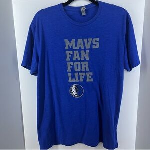 Next Level Apparel Blue Dallas Maverick's T-Shirt, Size Large, Mavs x Canes